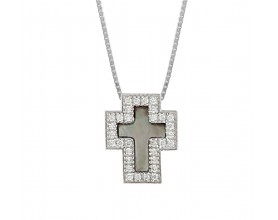 COLLANA CROCE IN ORO BIANCO...